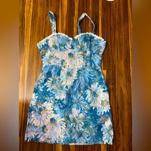 Shein floral lace trim dress.